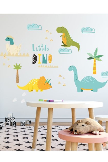 Cute Dinosaurs Themed Wall Sticker Set Sim80