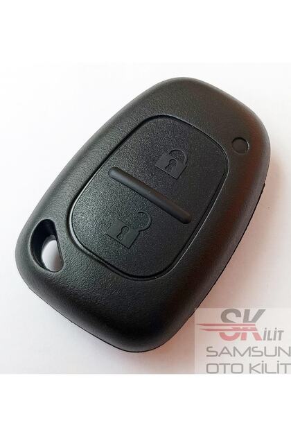PHONILLICO Coque clé pour Renault Kangoo Master Trafic-2 Boutons-Modèle avec Emplacement Pile