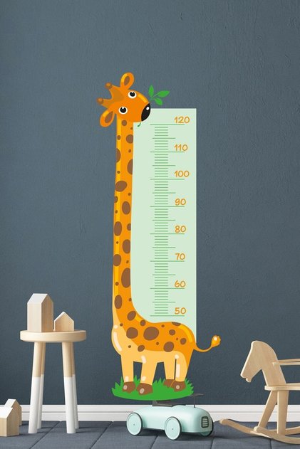 Confused Giraffe Themed Height Meter