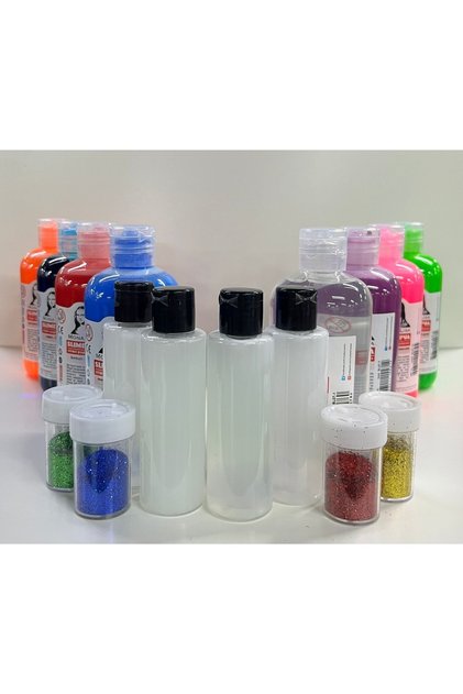 Mona Lisa Slime (slaym) Rengarenk Seti 8yapıştırıcı(250ml) + 4boraks(70ml) +4 Sim
