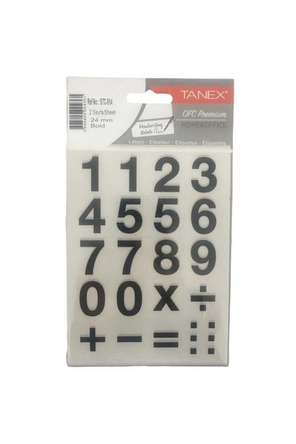 Number Label 24 Mm Bold 2 Pcs.stc-514
