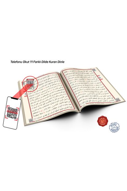 Merve Yayınları Merve Kur'an-ı Kerim 30 Cüz Cami Boy Suni Deri Çantalı Kuran Siyah - 6