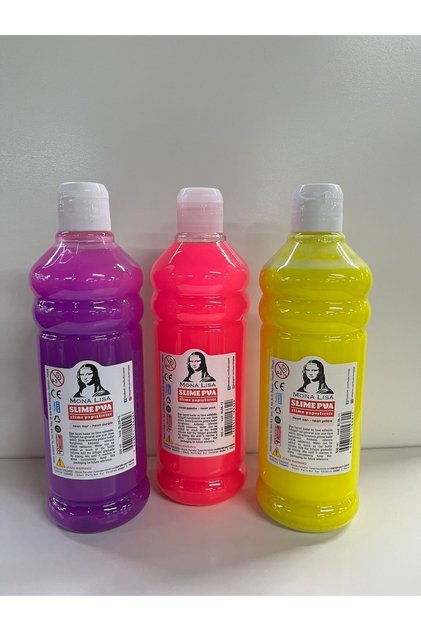 Mona Lisa Slime (slaym) Sıvı Yapıştırıcı 3'lü Mor-pembe-sarı (3*500ml)