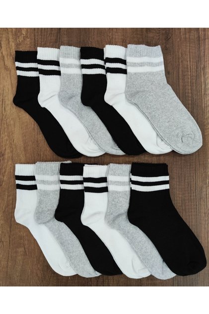 Men's 12-Piece Mid-Head Sports Socks