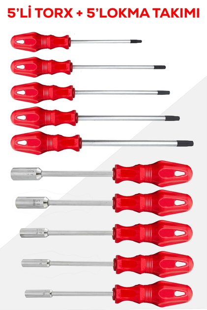 5’li Torx & 5’li Lokma Tornavida Set