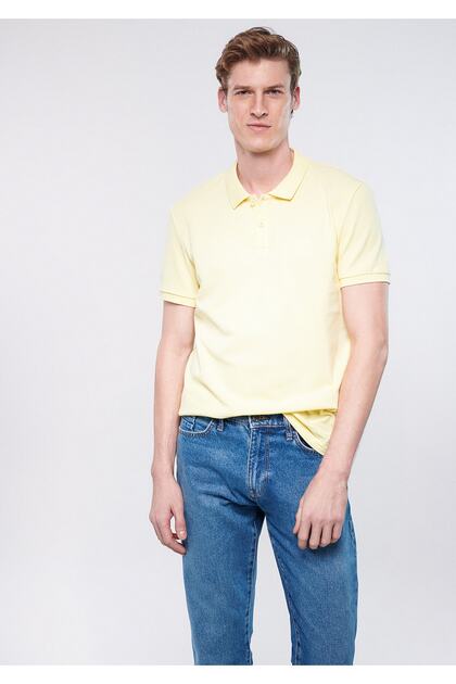 Yellow Polo T-Shirt Regular Fit / Normal Cut 8804371314