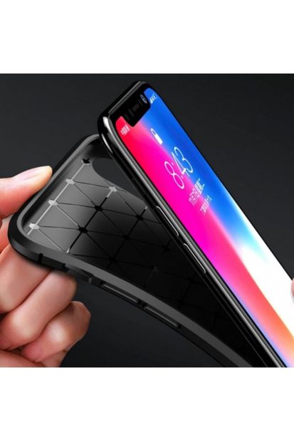 Kilifplus Apple Iphone Xr Kılıf Carbon Serisi Parmak Izi Bırakmayan Silikon - Lacivert - 5