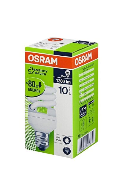 Osram Tasarruflu 20w 1300 Lümen Beyaz Işık E27 Ampul - Fiyatı
