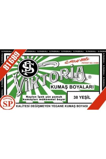Viktoria Toz Kumaş Boyası - 10-13 Gr - 38 Yeşil
