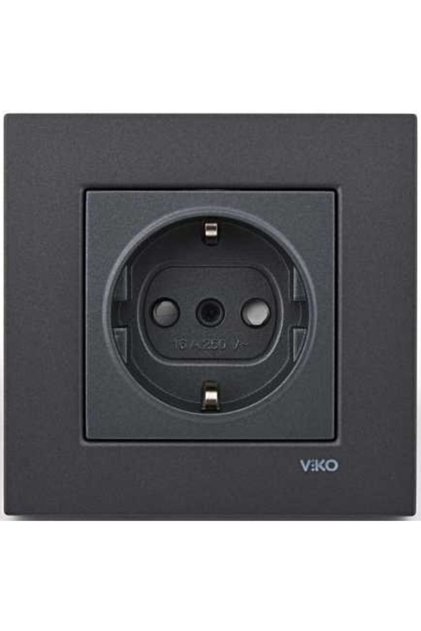 Novella Smoked Colored Grounded Socket Frame