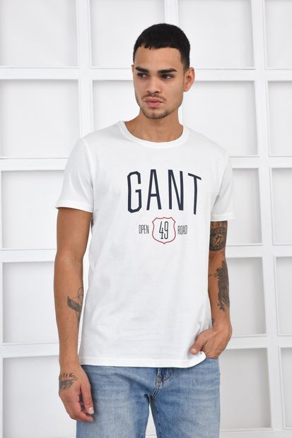 Gant Open Road Erkek T-shirt - Beyaz - 1