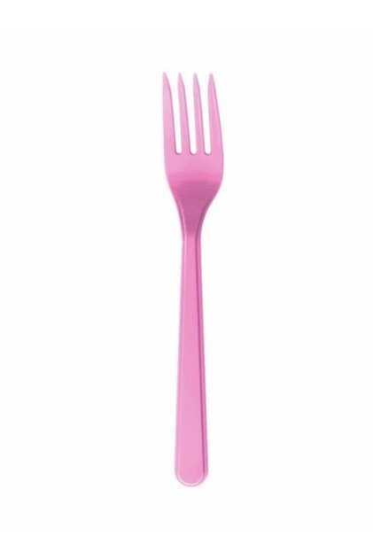 Pembe Plastik Çatal Kullan At 25 Adet
