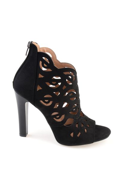 Bambi Siyah Kadın Klasik Topuklu Ayakkabı F0349010372 - 2