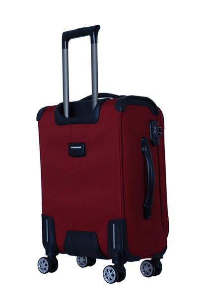 ÇÇS 05150 Kırmızı Orta Boy Kumaş Valiz - 2