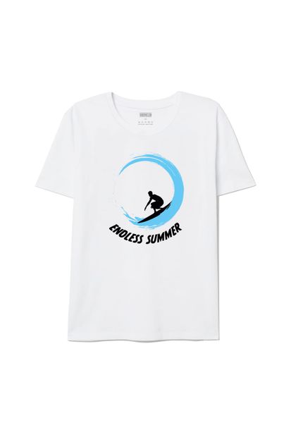 Vandmelon Unisex Endless Summer Beyaz T-shirt VMU0084 - 1