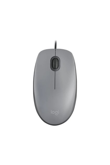 M110 Sessiz Tam Boyutlu Kablolu USB-A Bağlantılı Optik Mouse, Gri 910-006760