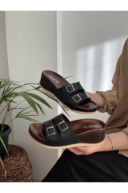 Anatomical Full Orthopedic Wedge Heel Daily Non-Slip Sole Buckle Slippers Opportunity Product