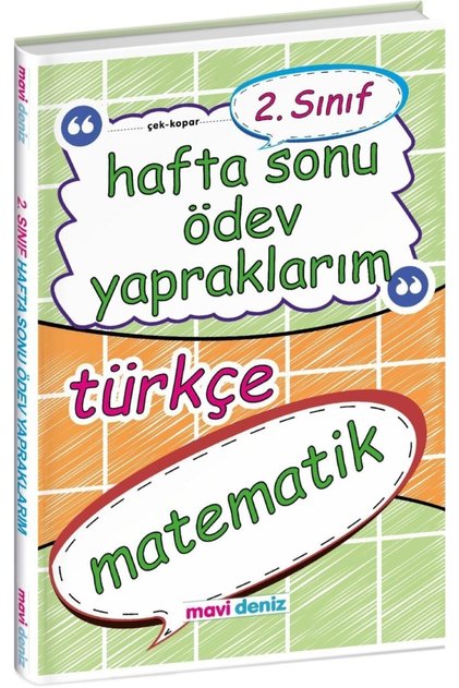 Mavi Deniz Yayınları 2. Sınıf Türkçe Hafta Sonu Ödev Yapraklarım