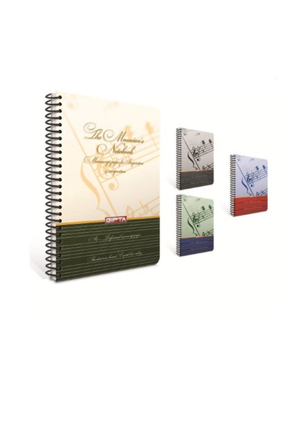 A4 80 Sheets Spiral Hard Cover Music Notebook (1 Piece)