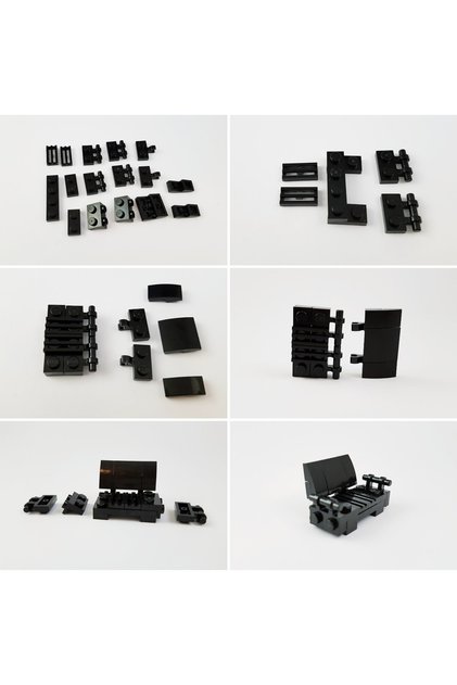 Original Accessory Moc Custom Minifigure City City Modular Building Building Black Park Bench Seat