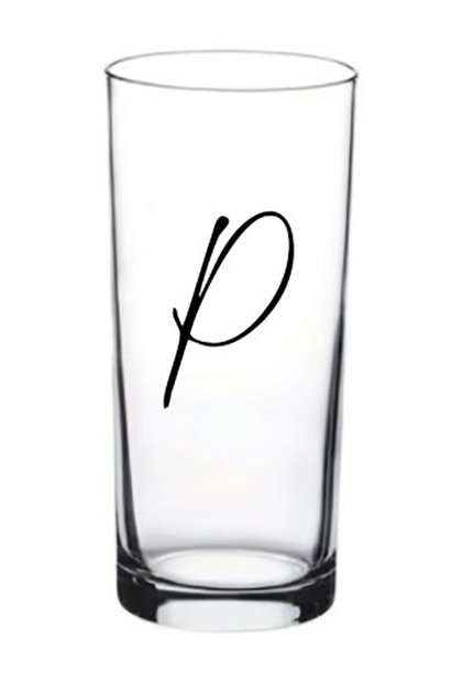 Letter P Printed Goblet