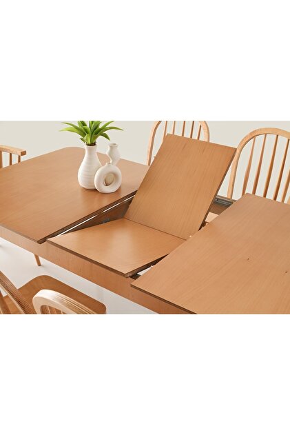 Erezogulları Mobilya Zeta Alaçatı Ağaç Açılır Yemek Masa Sandalye