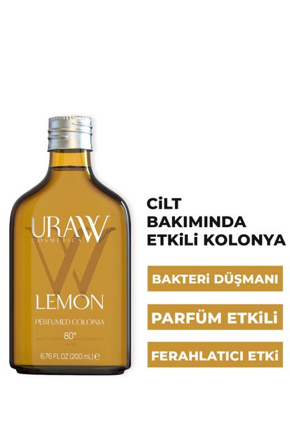 Uraw Süper Evli Çiftlere Özel Unisex Lemon Parfümlü Kolonya 200ml,, - 3