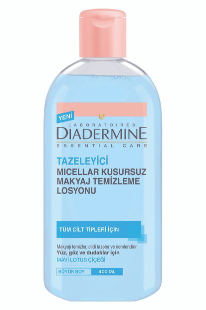 Diadermine Essentials Care Micellar Tüm Cilt Tipleri Için Makyaj Temizleme Losyonu 400 ml - 1