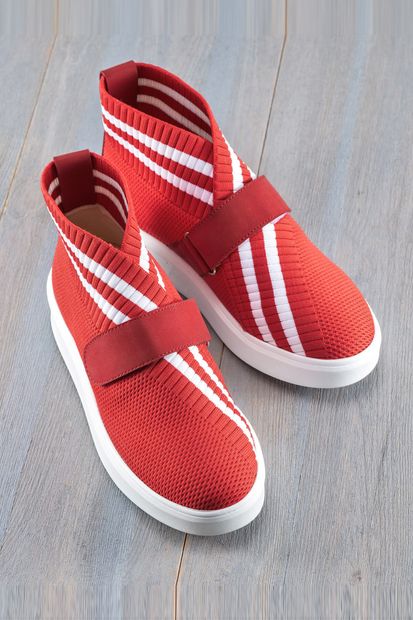 Elle Shoes RANGEL Kırmızı Beyaz Kadın Ayakkabı - 1