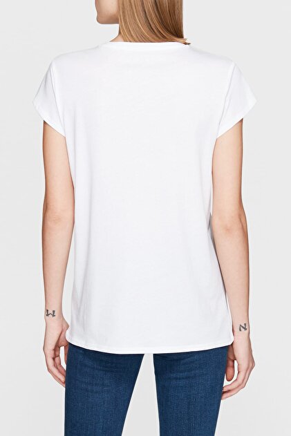 Mavi Kadın Beyaz Basic T-Shirt 167717-620 - 4