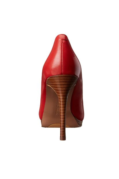Nine West Hakiki Deri Kırmızı Kadın Topuklu Ayakkabı 25011147-1TF - 4