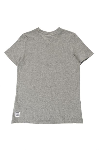 Puma Beyaz Unisex Çocuk T-shirt - Justice League Tee Medium Gray Heather - 592564031 - 2