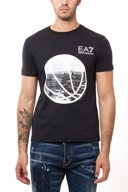 Emporio Armani Erkek Siyah T-Shirt Eam98 - 1