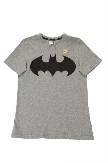 Puma Beyaz Unisex Çocuk T-shirt - Justice League Tee Medium Gray Heather - 592564031 - 1