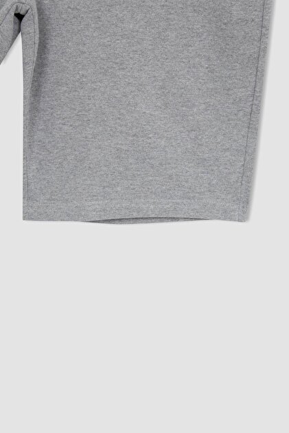 DeFacto Regular Fit Sweatshirt Kumaşı Şort - 8