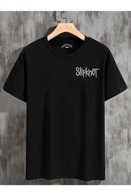 DEEPSENCE Unisex Siyah Oversize T-shirt Slipknot Sırt Baskılı