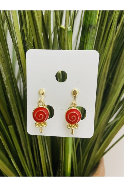 Lollipop Candy Clip Non-Perforated Ear Children's Earrings - Pinching Children's Earrings