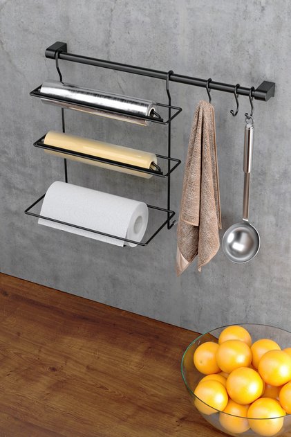 Hanging Foil Dispenser Matte Black Mg032