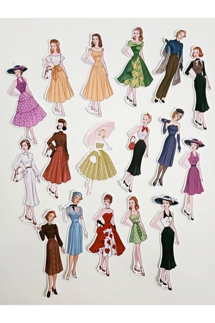 50's Girls Sticker Suitable for Bullet Journal