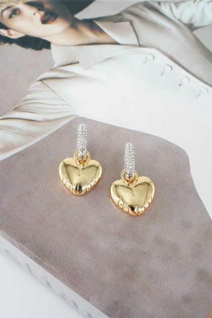Women's Vip Series Heart Figured Balloon Earring Set