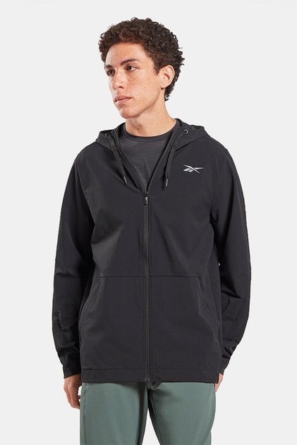 Woven Fz Black Men's Tracksuit Top