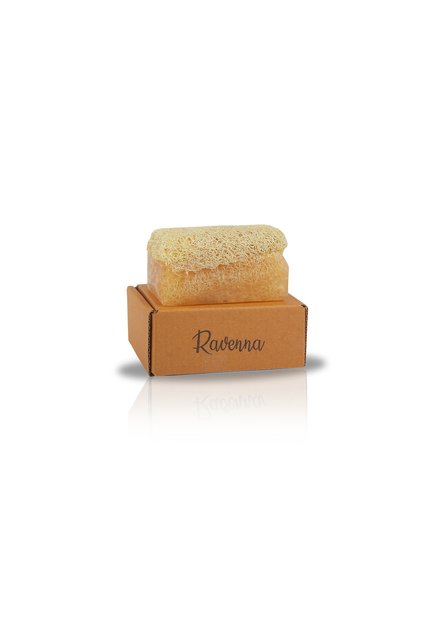 Natural Pumpkin Fiber Horizontal Coconut Oil Soap 130 Grams