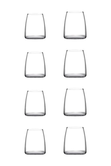 8 Piece Water and Soft Drink Glass Set (4 Large & 4 Small)