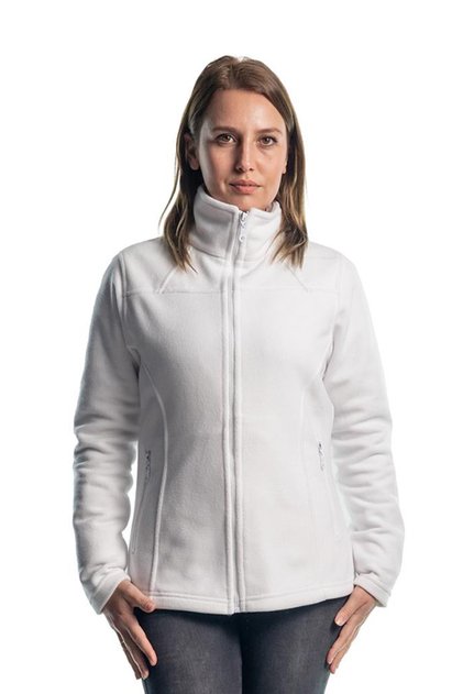 Kadın Polar Mont, Beyaz -99e310- Cepli,fermuarlı,outdoor