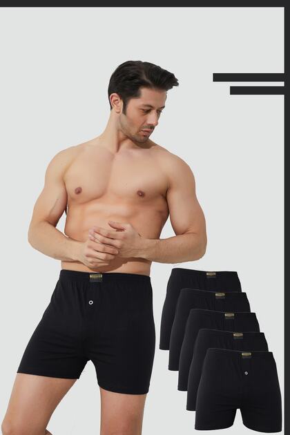 Men's Towel Waist Combed Cotton Boxers Comfortable Cut Pack of 5