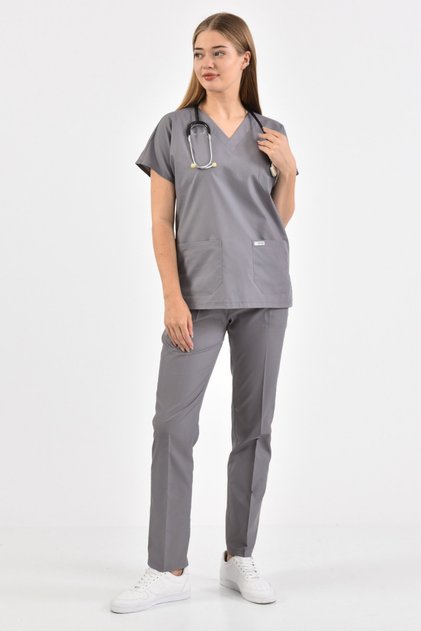 Smoke Gray Surgical Uniform Set