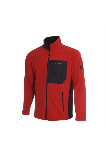 Erkek Kırmızı Outdoor Çift Renkli Mikro Polar Ceket
