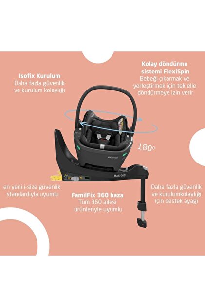 Maxi-Cosi Zelia3-coral 360 Modüler Ana Kucaklı Seyahat Sistem