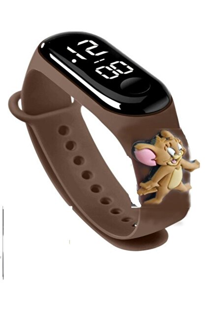時計 Jerry Watch & necklace DZC KUZENLER AVM Tom Ve Jerry Led Dokunmatik Ekranlı Dijital Çocuk
