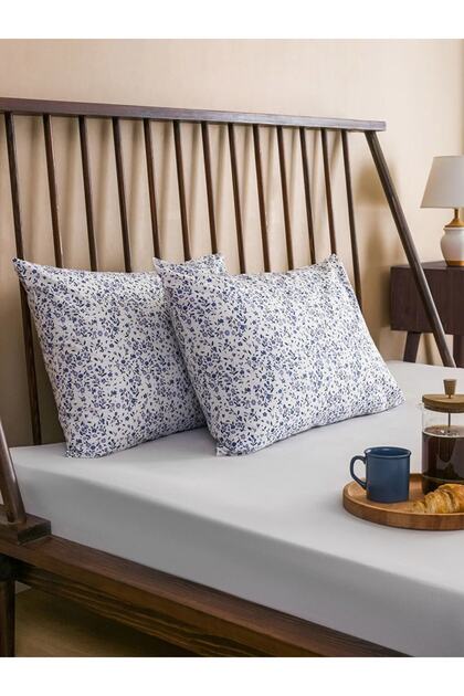 Floral Patterned Cotton Pillow Case 2 Pack 50x70 Cm